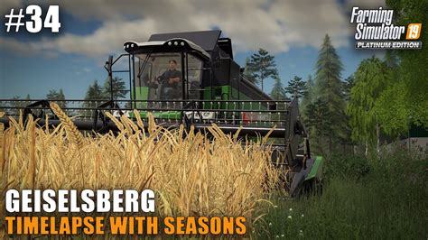 Geiselsberg Timelapse 34 Harvesting Rye Wheat And Canola Farming