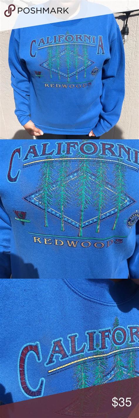 California Redwood Crewneck Vintage Women Shopping Clothes Design