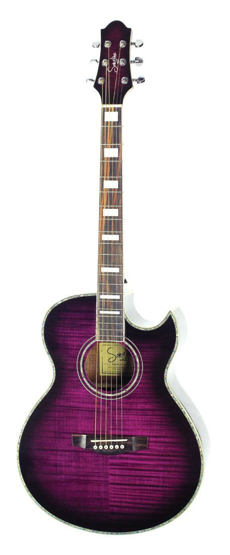 Songline Sl23 Electric Tiger Cutaway Transparent Purple Acoustic Guitar