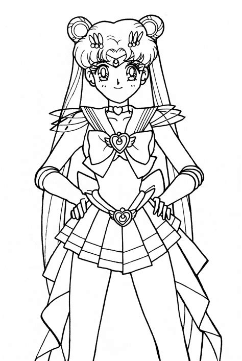 Sailor Moon Coloring Pages Printable Sailormoon Print Sketch Coloring Page Sexiz Pix