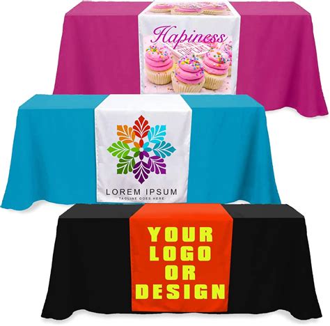 Custom Table Runner With Business Logo Name Design
