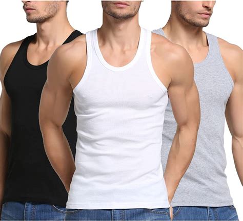 3 6 Pcs Men 100 Cotton Tank Top A Shirt Wife Beater Undershirt Ribbed Premium Ebay
