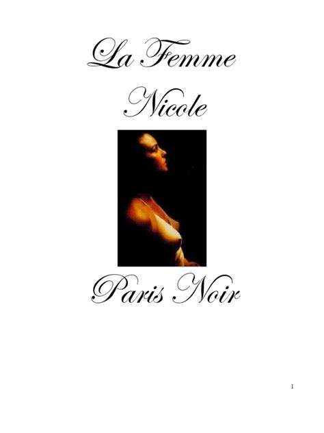La Femme Nicole Paris Noir Pdf Internet