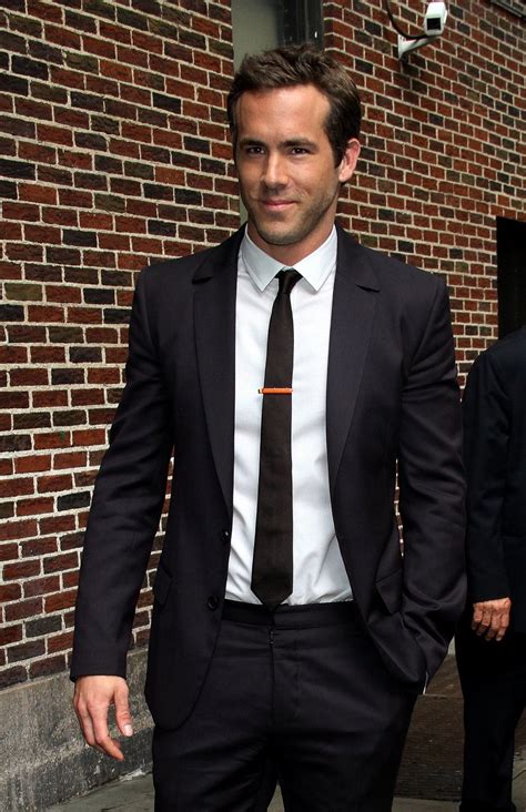 Style For Brett Black Suit White Shirt Ryan Reynolds Well Dressed Men