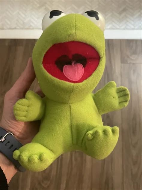 Vintage 1987 Baby Kermit The Frog 7 Plush Toy Christmas Henson Muppet
