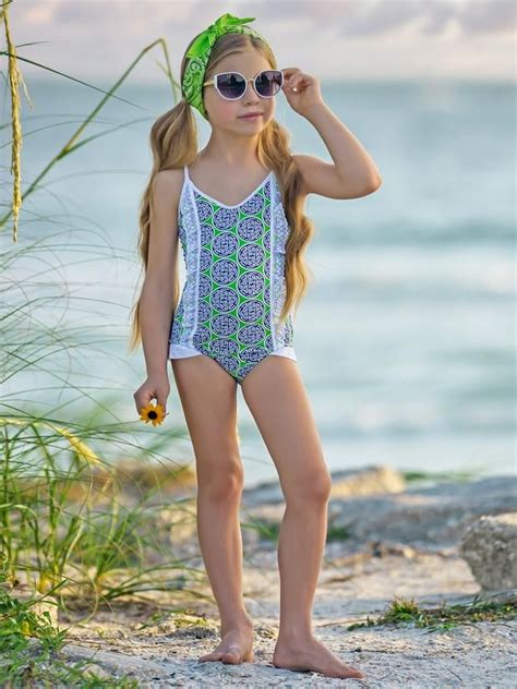 girls endless blues two piece swimsuit in 2021 trendy swimsuits girls one piece swimsuit