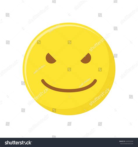 Evil Grin Emoticon Emoticon Vector Stock Vector Royalty Free 424933204