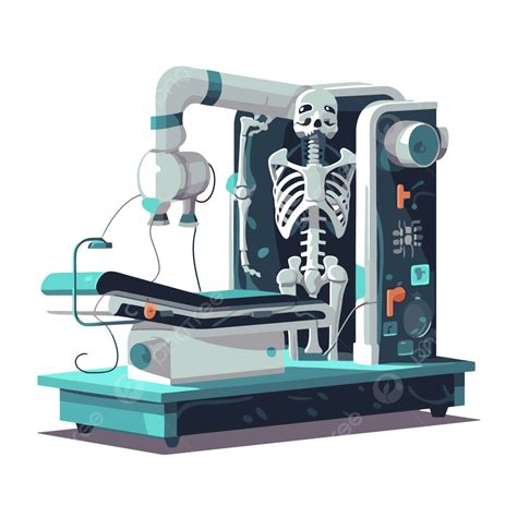X Ray Machine Vector Sticker Clipart Cartoon Cartoon Medical Robot