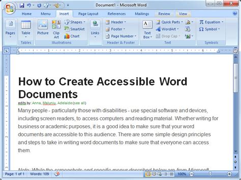 How To Create Accessible Word Documents 8 Steps With Pictures