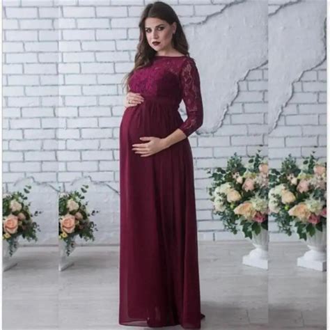 buy lace maternity dresses maternity photography props women long maxi dress