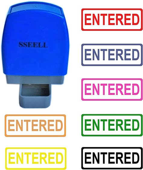 Sseell Entered Self Inking Rubber Flash Stamp Self Inking Pre Inked Re