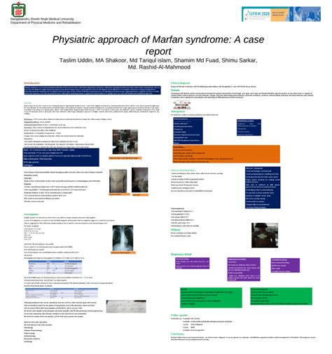 Pdf Physiatric Approach Of Marfan Syndrome A Case Report