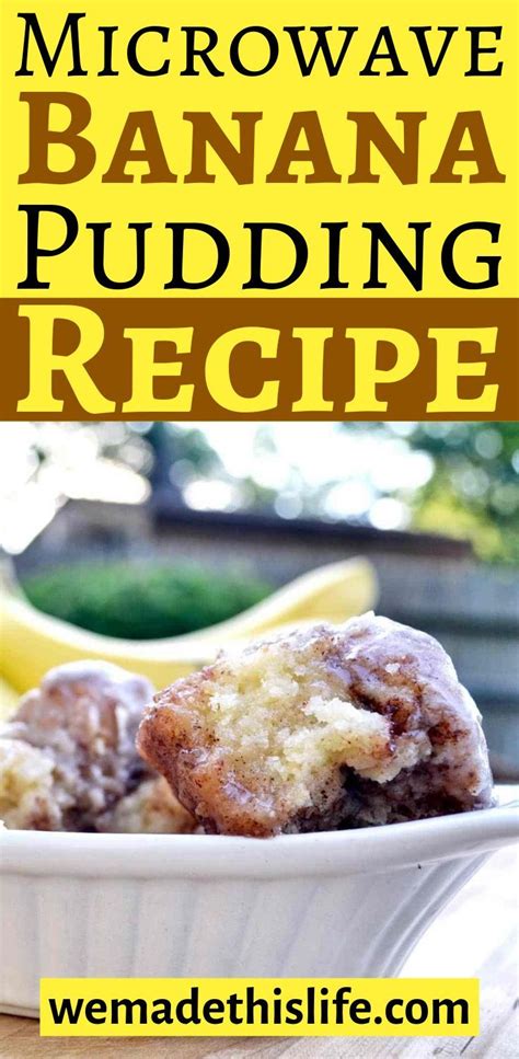 Microwave Banana Pudding Recipe Recipe Banana Pudding Recipes