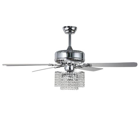 A new fan, or a fan with a light, will help cool your house, add a personal decorative touch and increase your home's resale value. 52 in. Chrome Crystal Ceiling Fan with Light Kit and ...