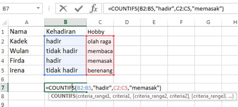 Rumus Counta Countif Countifs Countblank Excel Blog Ilmu Pengetahuan