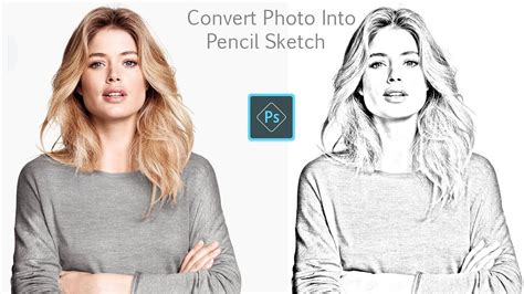 How To Transform Photo Into Pencil Drawing Photoshop Cc Tutorial