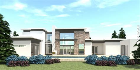 Boulder 4 Bedroom Modern Home With Pool Cabana By Tyree House Plans