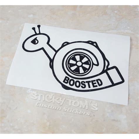 Jual Stiker Mobil Keong Turbo Boosted Decal Sticker Siput Keong Turbo