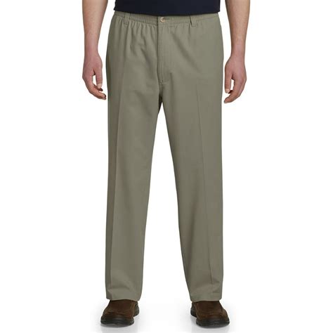 Mens Big And Tall Harbor Bay Elastic Waist Pants