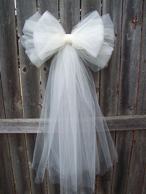 Tulle Pew Bow Over 20 Colors Tulle Church Pew Decor Tulle