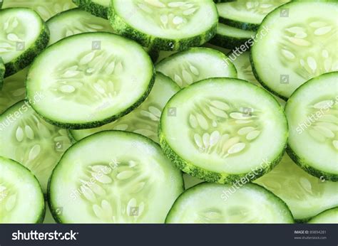 Freshly Sliced Cucumber Stock Photo 89894281 Shutterstock
