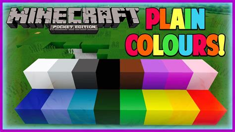 Plain Wool Colours Texture Pack Mcpe Texture Pack Youtube