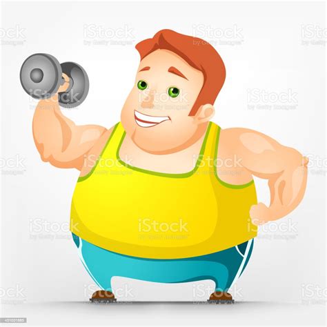 Cheerful Chubby Man Stock Illustration Download Image Now Adult Beard Body Building Istock