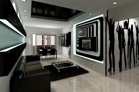 Eladgonen.com black living room interior decor. 20 Wonderful Black and White Contemporary Living Room Designs