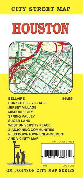 Houston Texas Street Map Gm Johnson Maps