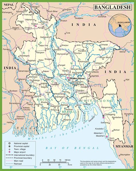 Large Detailed Map Of Bangladesh With Cities Ontheworldmap