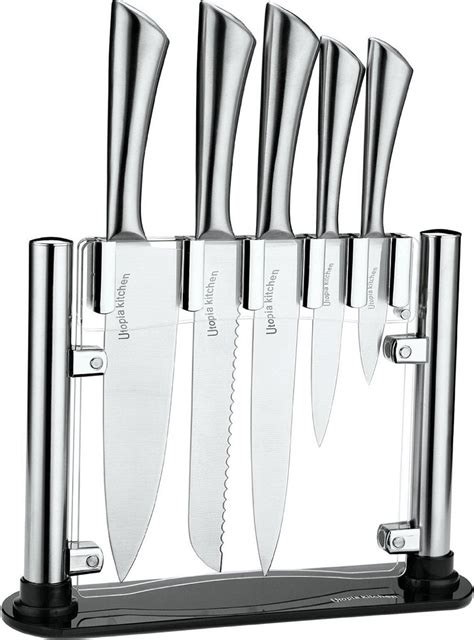 knife kitchen sets steel stainless stand acrylic premium value class