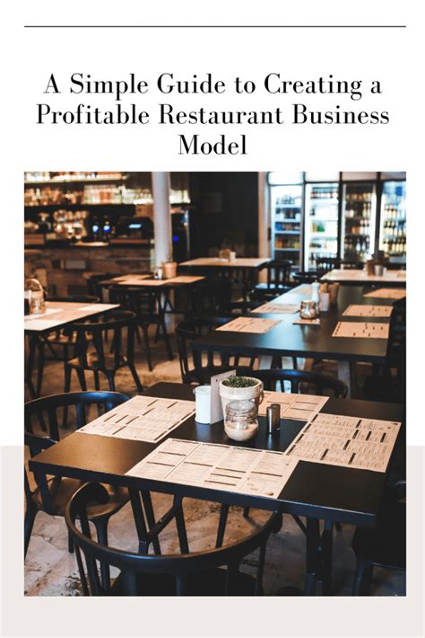 A Simple Guide To Creating A Profitable Restaurant Business Model