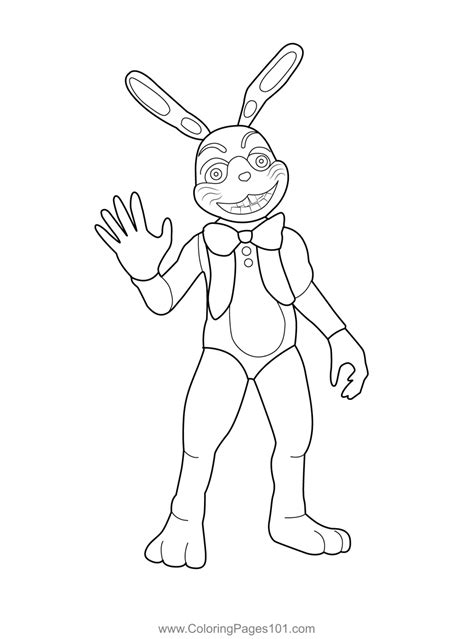 Glitchtrap Fnaf Coloring Page For Kids Free Five Nights At Freddys