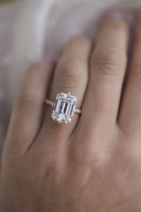 8 Carat Emerald Cut Diamond Ring Cost Diamond