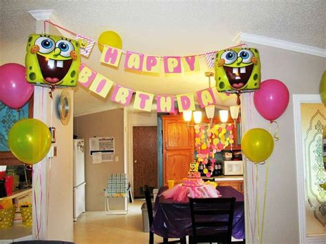 sponge bob girly party birthday party ideas photo 3 of 13 spongebob party girly party