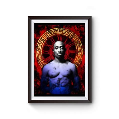 Tupac Skakur Art Poster Framed Art Prints Tupac Art Stretched