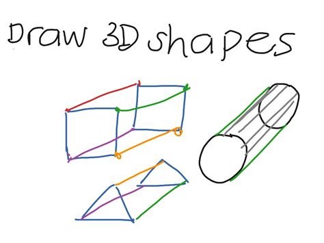 How To Draw 3d Shapes Step By Step