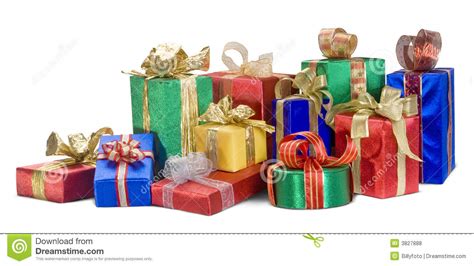 Christmas presents stock photo. Image of gift, golden  3827888