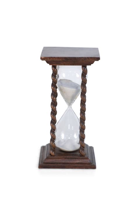 American Victorian Wooden Turned Column Hourglass