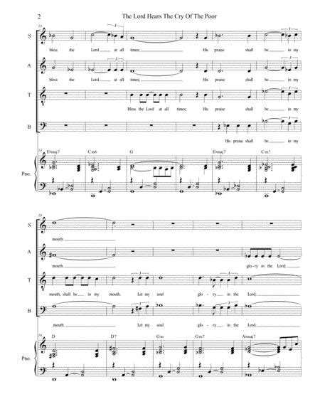 The Lord Hears The Cry Of The Poor For Satb Sheet Music Pdf Download