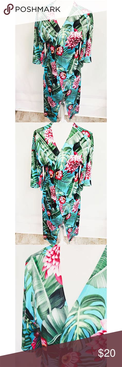 Tropical Beach Kimono Wrap Swimsuit Cover Palm S Wrap Swimsuit