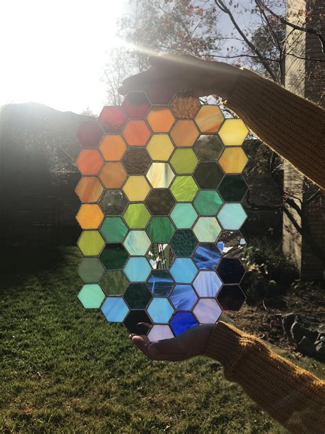 Pic Of Handmade Honeycomb Stained Glass Rpics