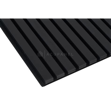 Acupanel® Black Acoustic Wall Panels Luxury Slat Wood Wall Panelling