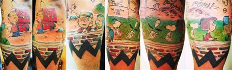 Kirk Edward Nilsen Ii Custom Tattoos Peanuts Sleeve Snoopy Tattoo