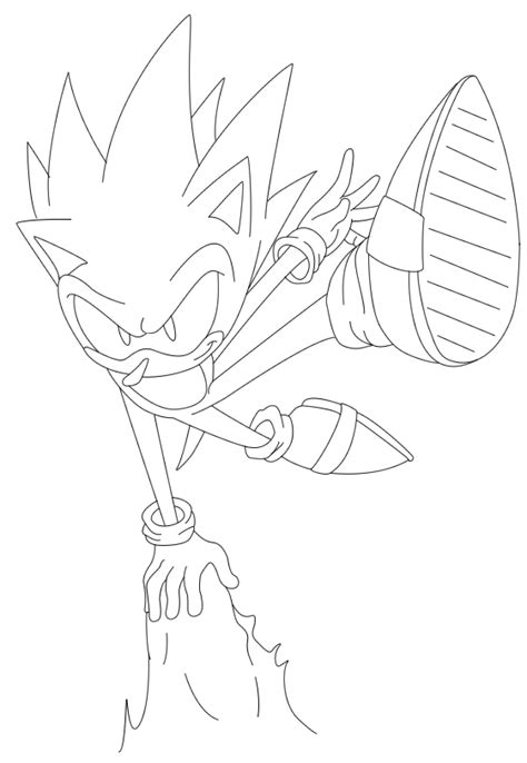 Sonic Lineart By Sadechaos454 On Deviantart
