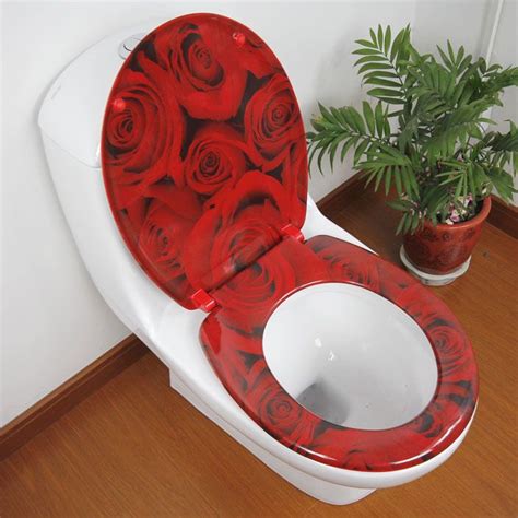 Make your bathroom more beautiful with this rose gold tissue paper holder. Red Rose Bathroom Accessories Safety Resin Toilet Seat ...