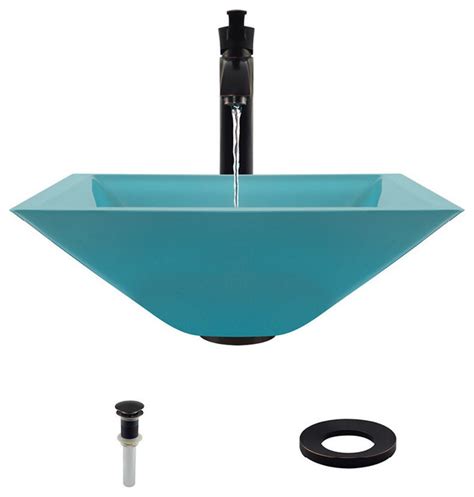 603 Colored Glass Vessel Sink Contemporary Bathroom Sinks By Mr