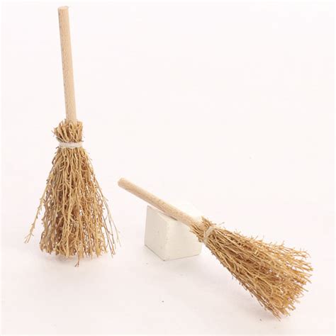 Miniature Natural Straw Brooms Doll Accessories Doll Making