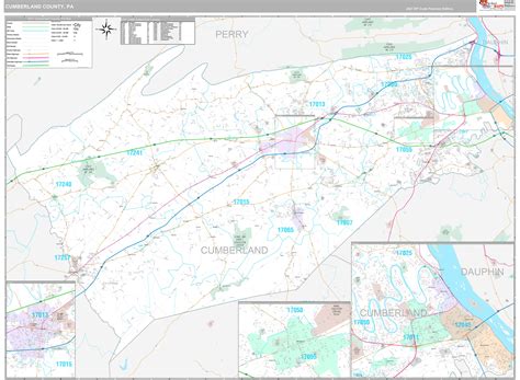 Cumberland County Pa Wall Map Premium Style By Marketmaps