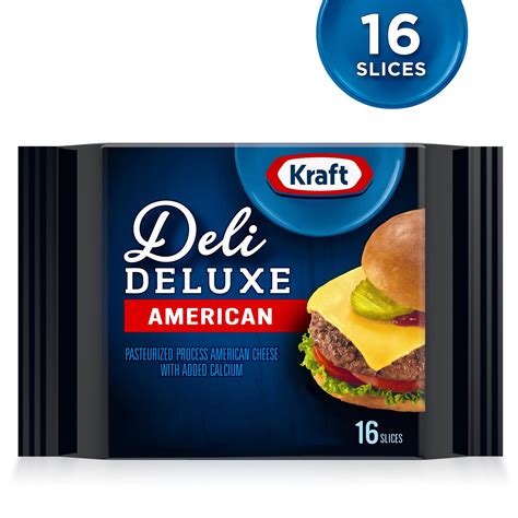 Kraft Deli Deluxe Cheese Slices American Cheese 16 Ct 12 0 Oz